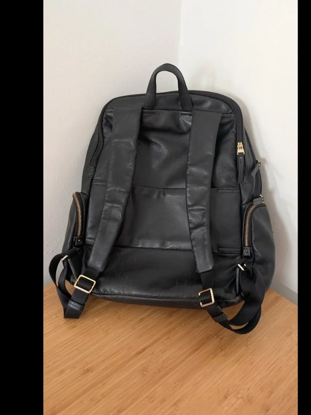TUMI Voyageur Leather Calais Backpack - Black Leather